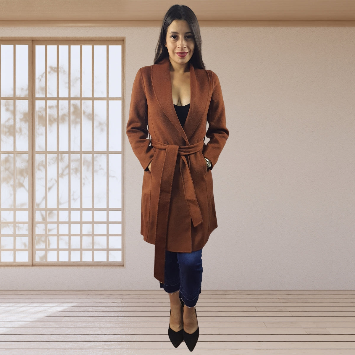 Blazer Vero Moda Marron Style JOSEPHINE DF L/S WOOL COAT(VMC-DR)