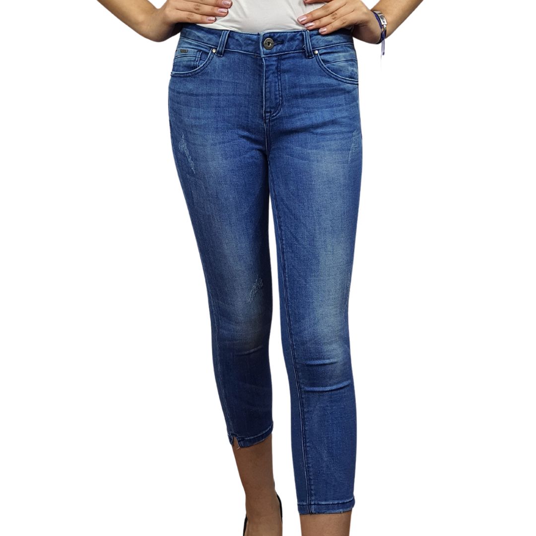 Jeans Vero Moda Azul Style STRIPER 7/8 MW X-SLIM JEANS(SL)