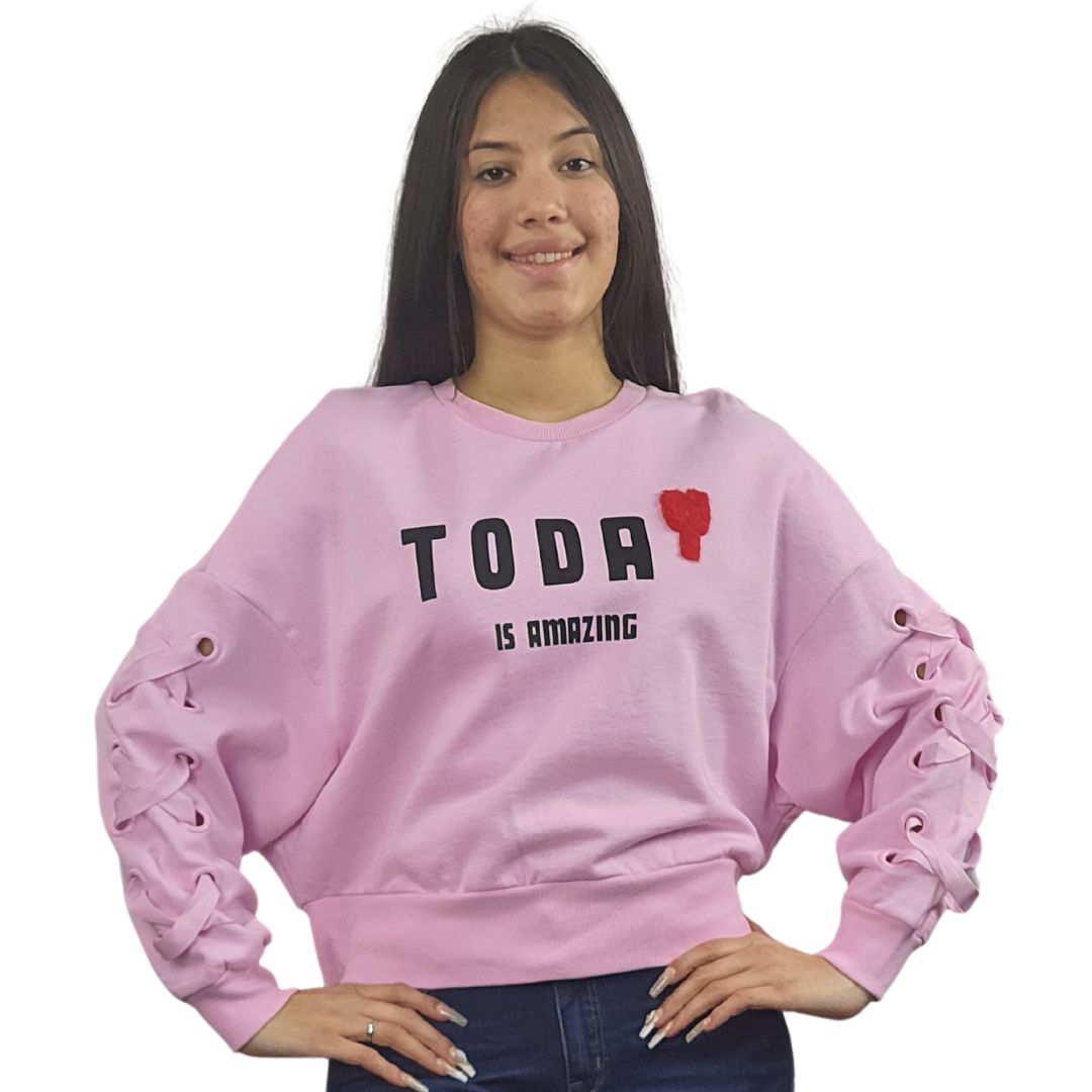 Sweater Vero Moda Rosado Style RAFA L/S SWEAT(DR)