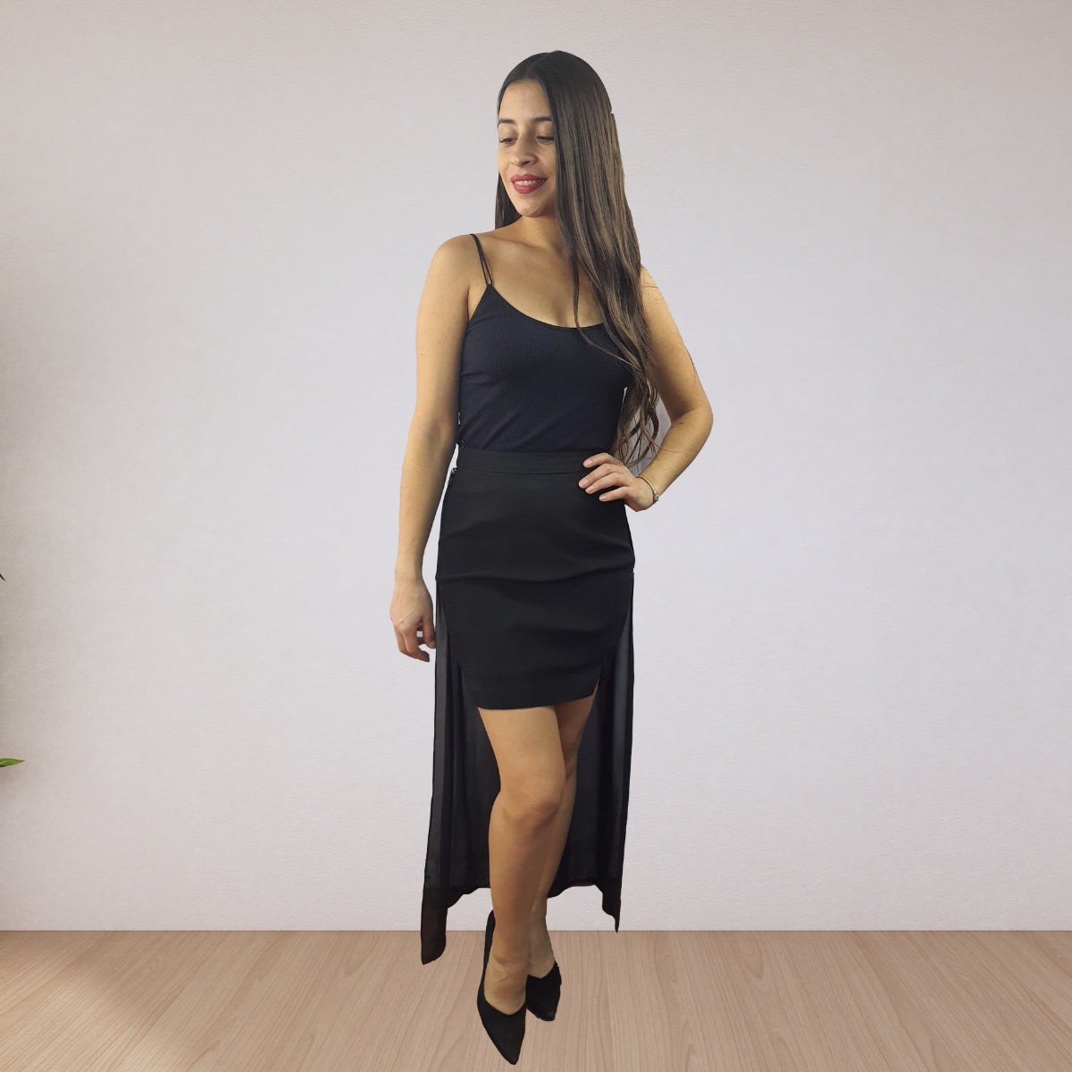 Falda Vero Moda Negro Style LESS SKIRT(NE-ET-3)