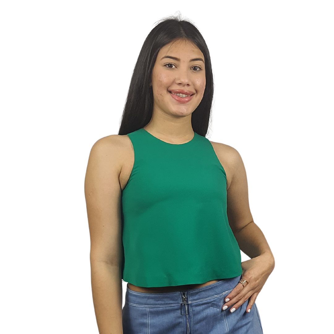 Top Veromoda Verde Style KAY S/L TOP(CR)