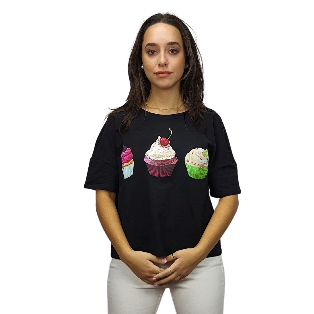 Blusa Vero Moda Negro Style CREAM BOX S/S TOP(CR)