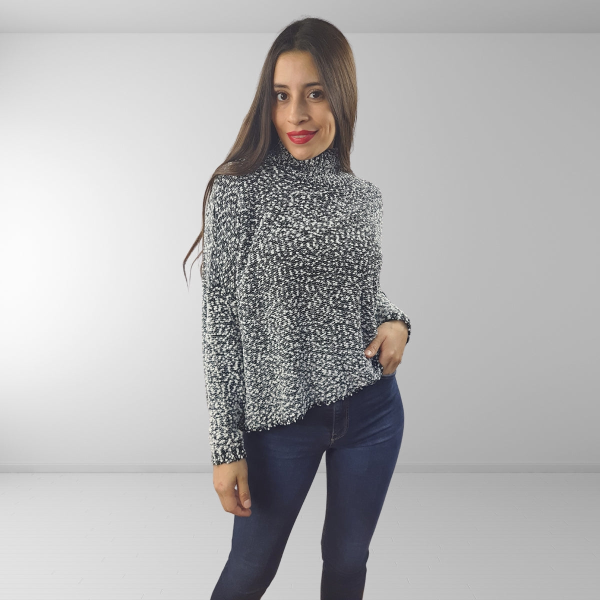 Sweater Vero Moda Negro Style REVA HYPE L/S KNIT(MW-EC-2)