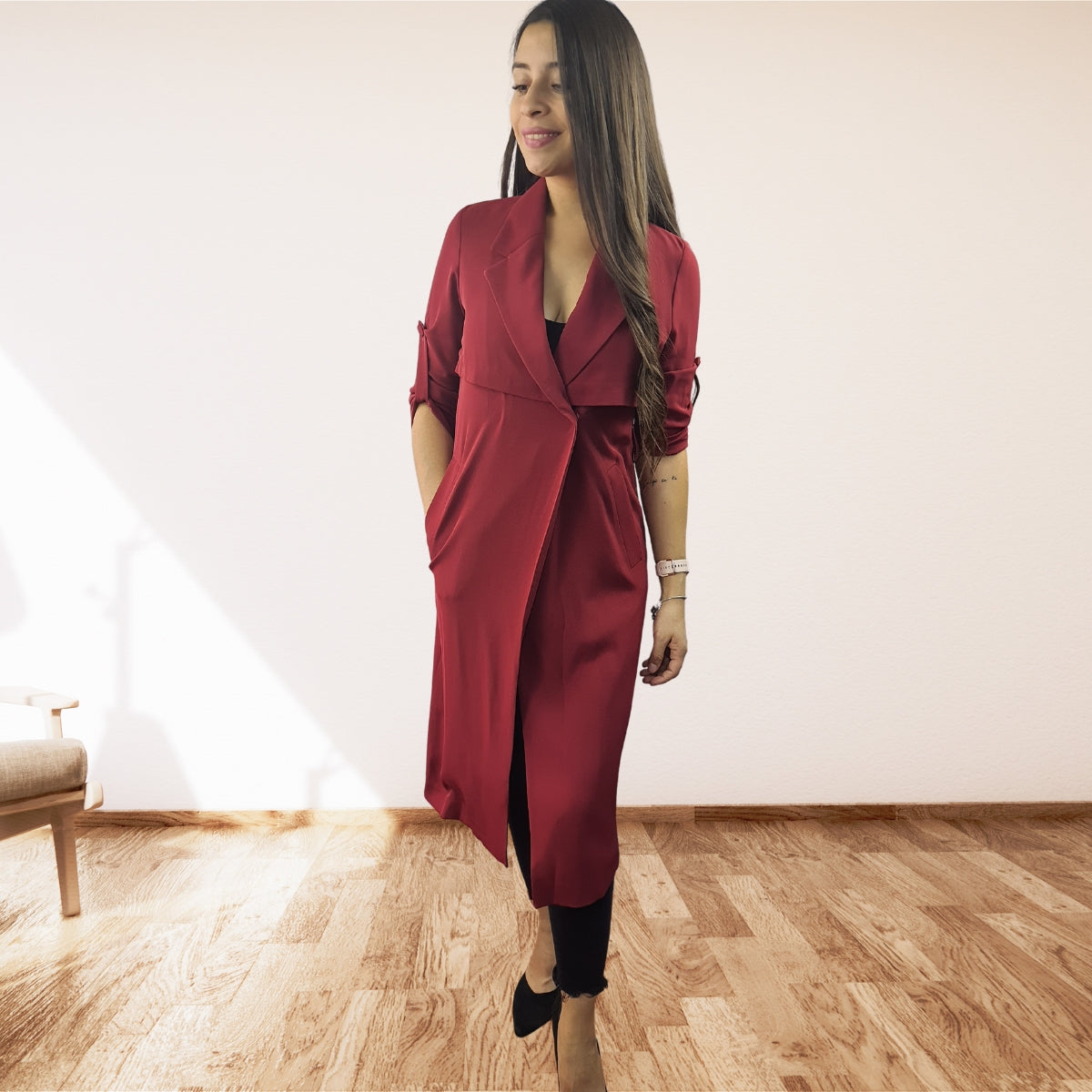 Blazer Vero Moda Burdeo Style RITA L/S COAT(VMC-NC)