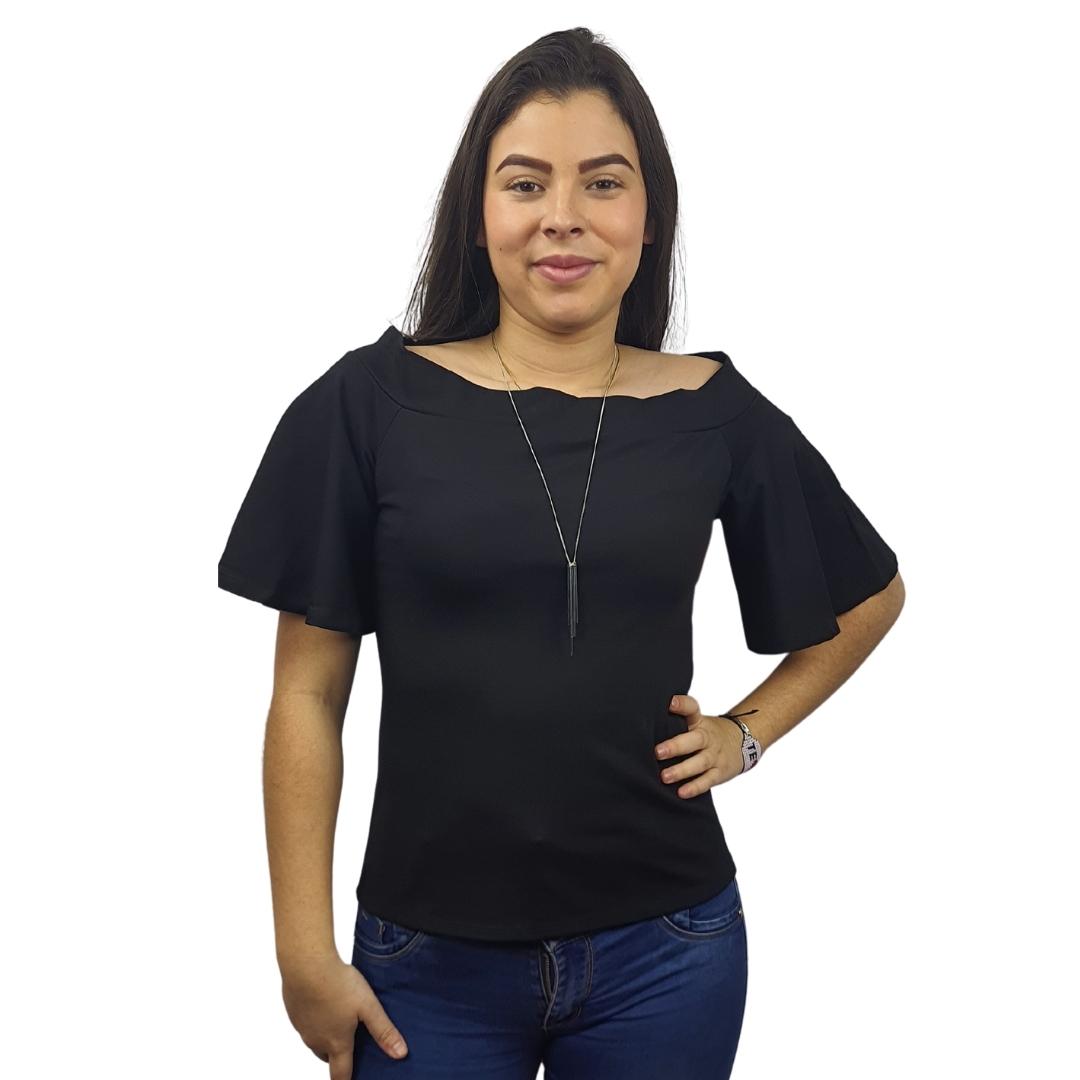 BLusa Vero Moda Negro Style ICY 1/2 TOP(VMC-TP)