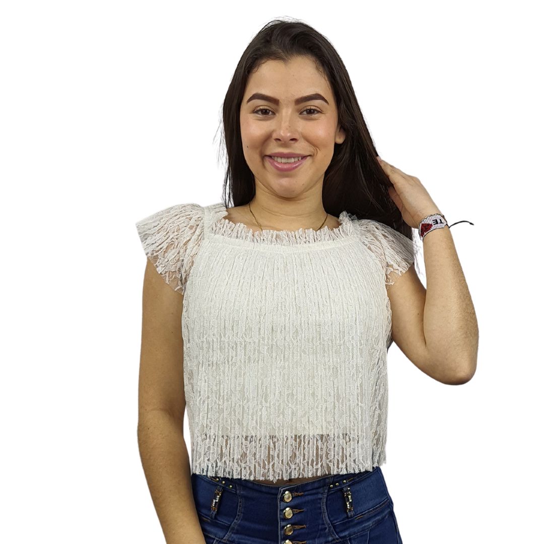 Blusa Vero Moda Blanca Style TOBEY S/S TOP(TP-ES-3)
