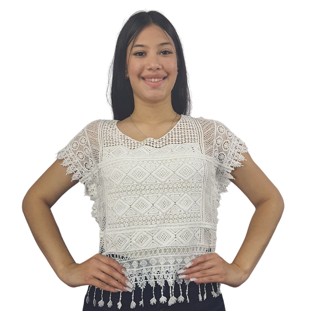 Top Vero Moda Blanco Style SANNA S/S TOP(EL)