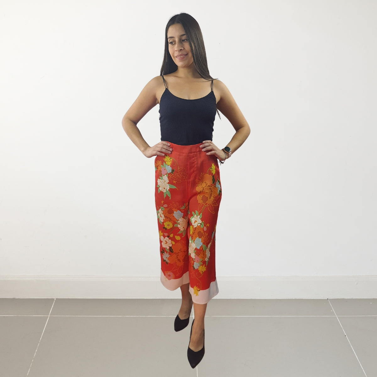 Pantalon Vero Moda Naranja Style GUISELLE 7/8 STRAIGHT PANTS(VMC-NN)