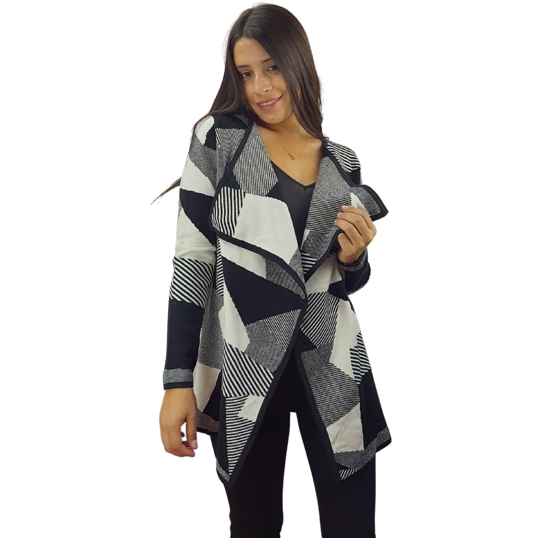 Tapado Vero moda Negro Style LURY SQUARE NASH L/S KNIT CARDIGAN(VMC-M