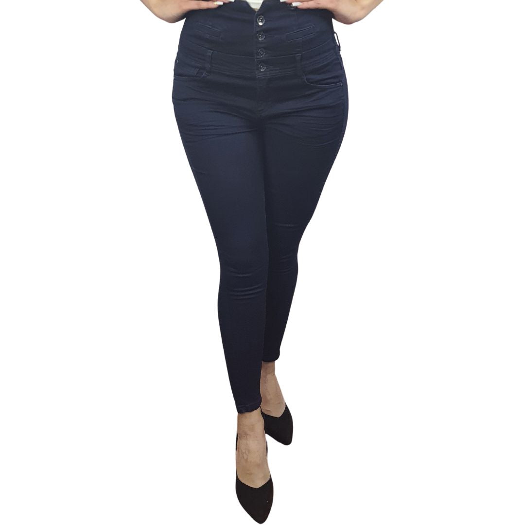 Jeans Vero Moda Azul Oscuro Style RIVAS 9/10 HW X-SLIM JEANS(BT)