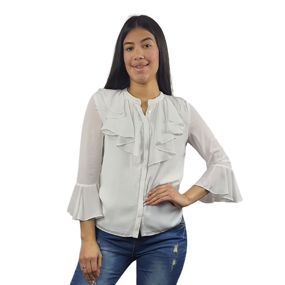 Blusa Vero Moda Blanco Style GIGI 3/4 SHIRT(VMC-DR)