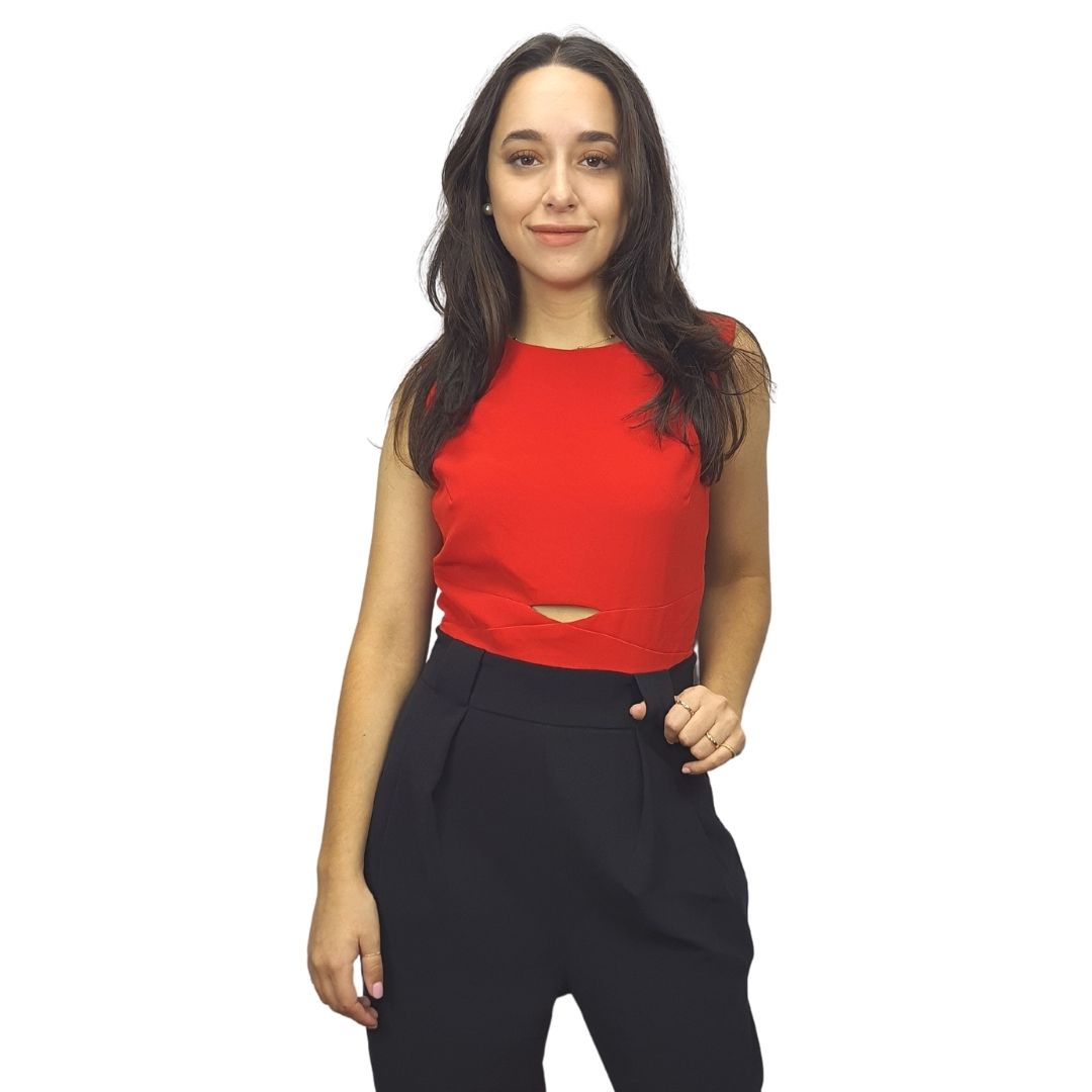 Entero Vero Moda Negro y Rojo Style CROSS 9/10 CATSUIT(VMC-MW-ET-2)