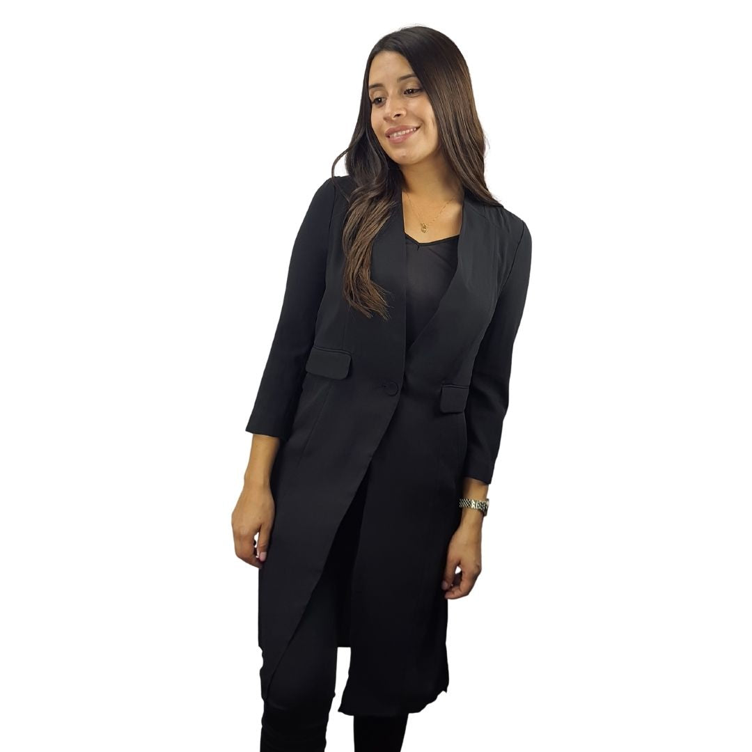 Blazer Vero Moda Negro Style CARNATION 3/4 BLAZER(VMC-PM-ET-3)