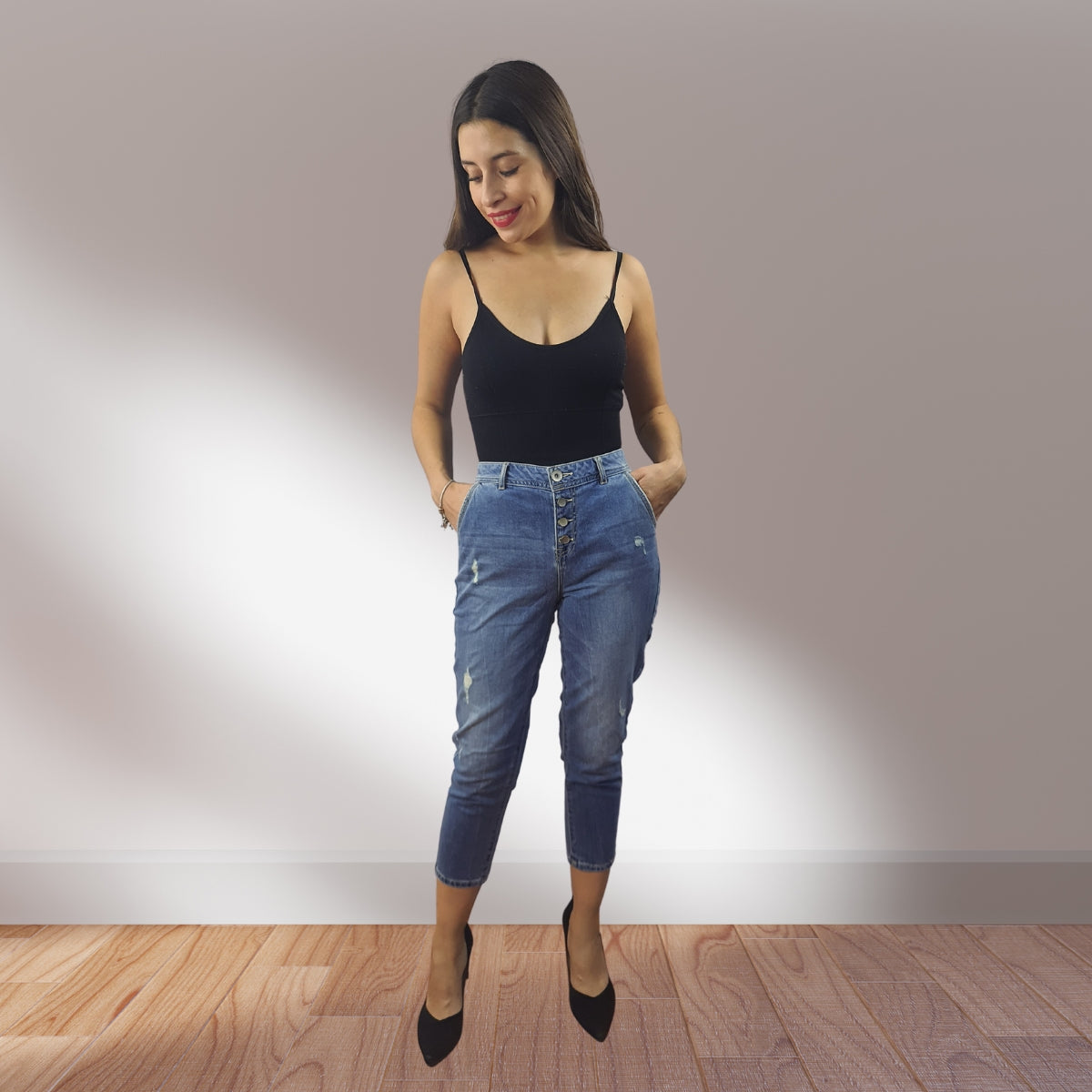 Jeans Vero Moda Azul Claro Style WIND 7/8 MICRO CARROT JEANS(EL)