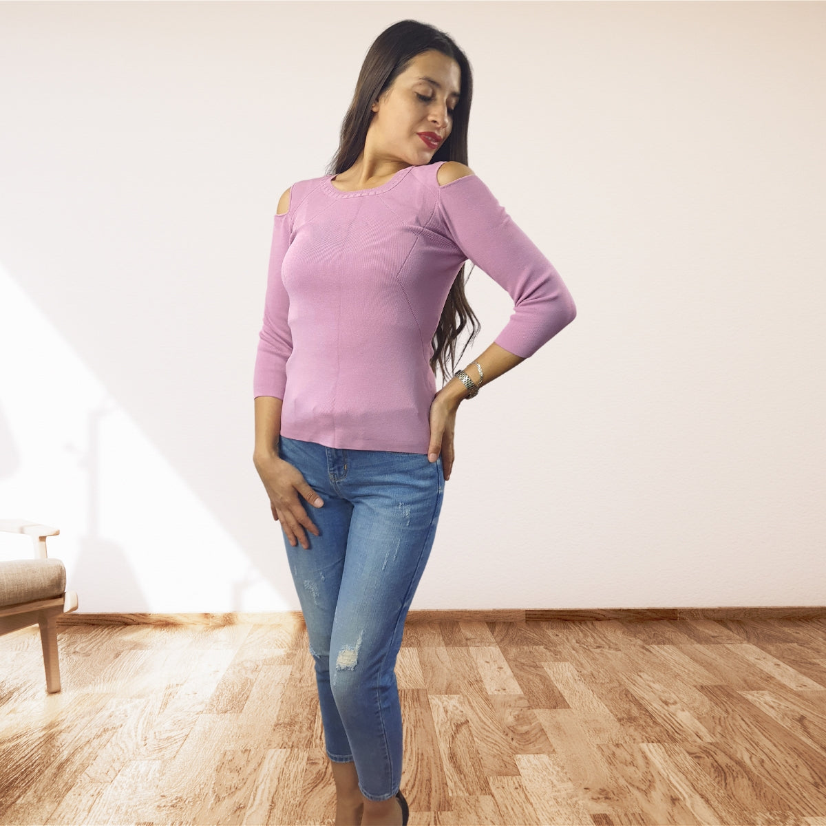 Blusa Vero Moda Rosa Vieja Style LASTONE 3/4 KNIT(VMC-NL)