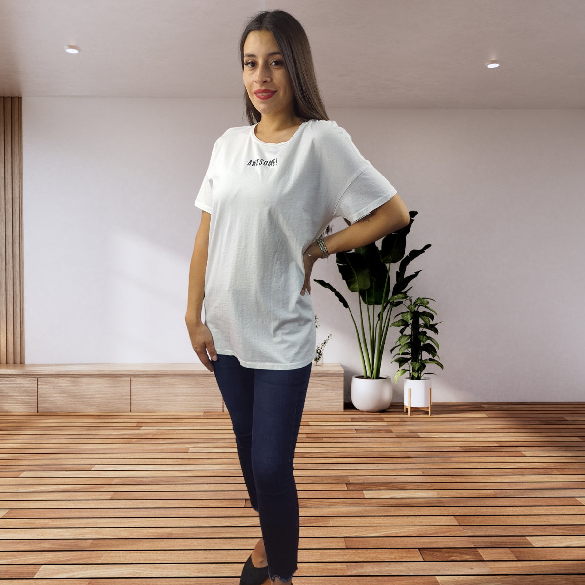 Polera Vero Moda Blanco Style TAMARA SORNNR 1/2 TOP SET CL8(FL)