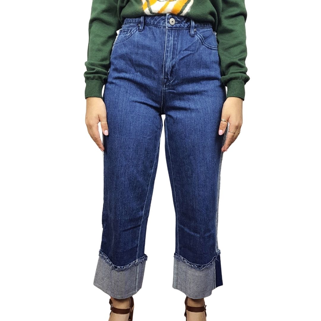 Pantalón Vero moda Azul Style MOOD 7/8 MW LOOSE JEANS(SL)