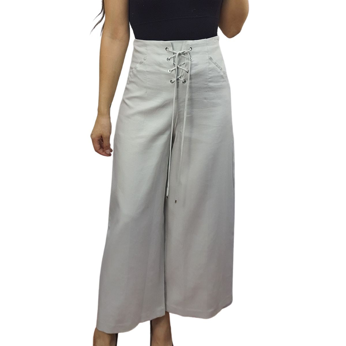 Pantalon Vero Moda Beige Style BREE KAREN 9/10 WIDE PANTS(NC)