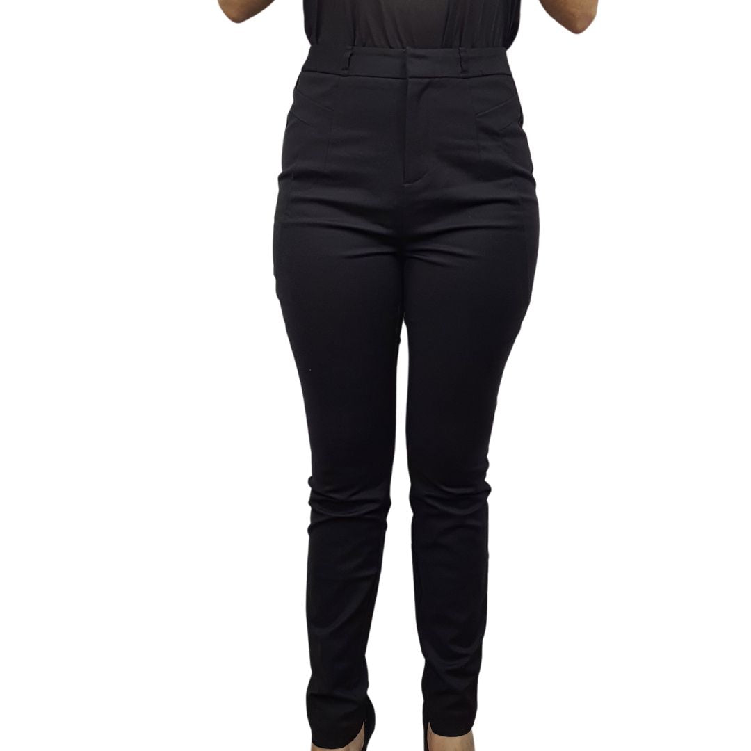 Pantalon Vero Moda Negro Style FREDA X-SLIM PANTS H(VMC-BT)