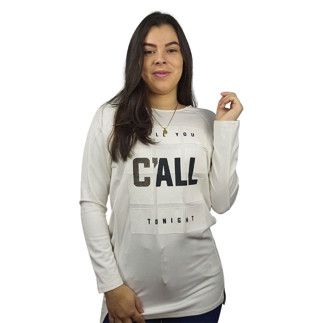 Blusa Vero Moda Blanco Style CADIA L/S TOP(UM)