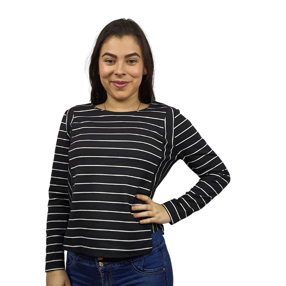 Blusa Vero Moda Negro Style BONY L/S TOP(UM)