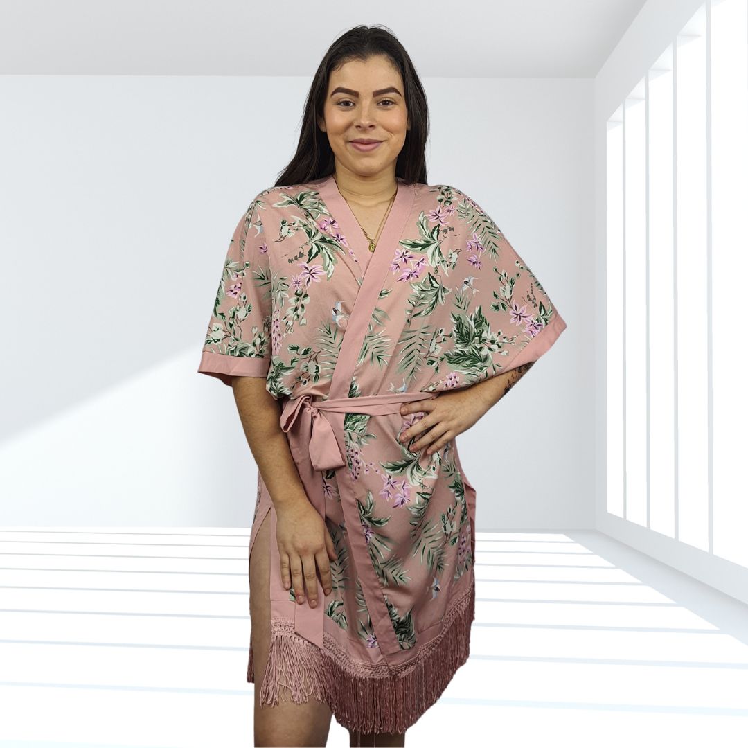 Bata de Pijama Vero Moda Rosado Style JULIE 1/2 ROBE(HOMEWEAR)