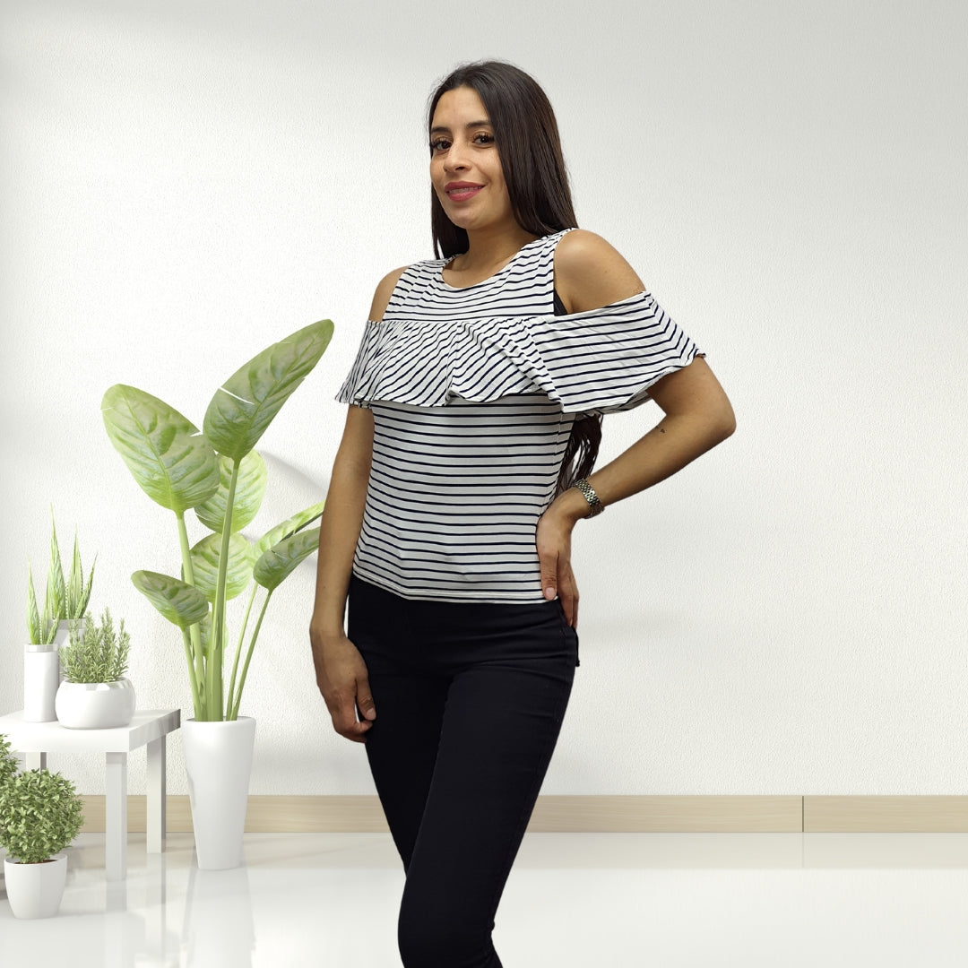 Top Vero Moda Blanco Style NELLY S/S TOP(SD)