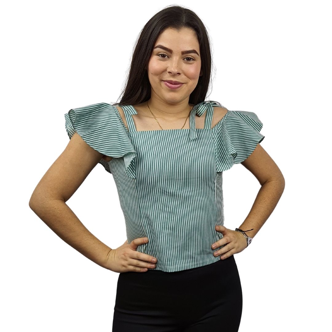 Top Vero Moda Verde Style LILY S/S TOP(TP)