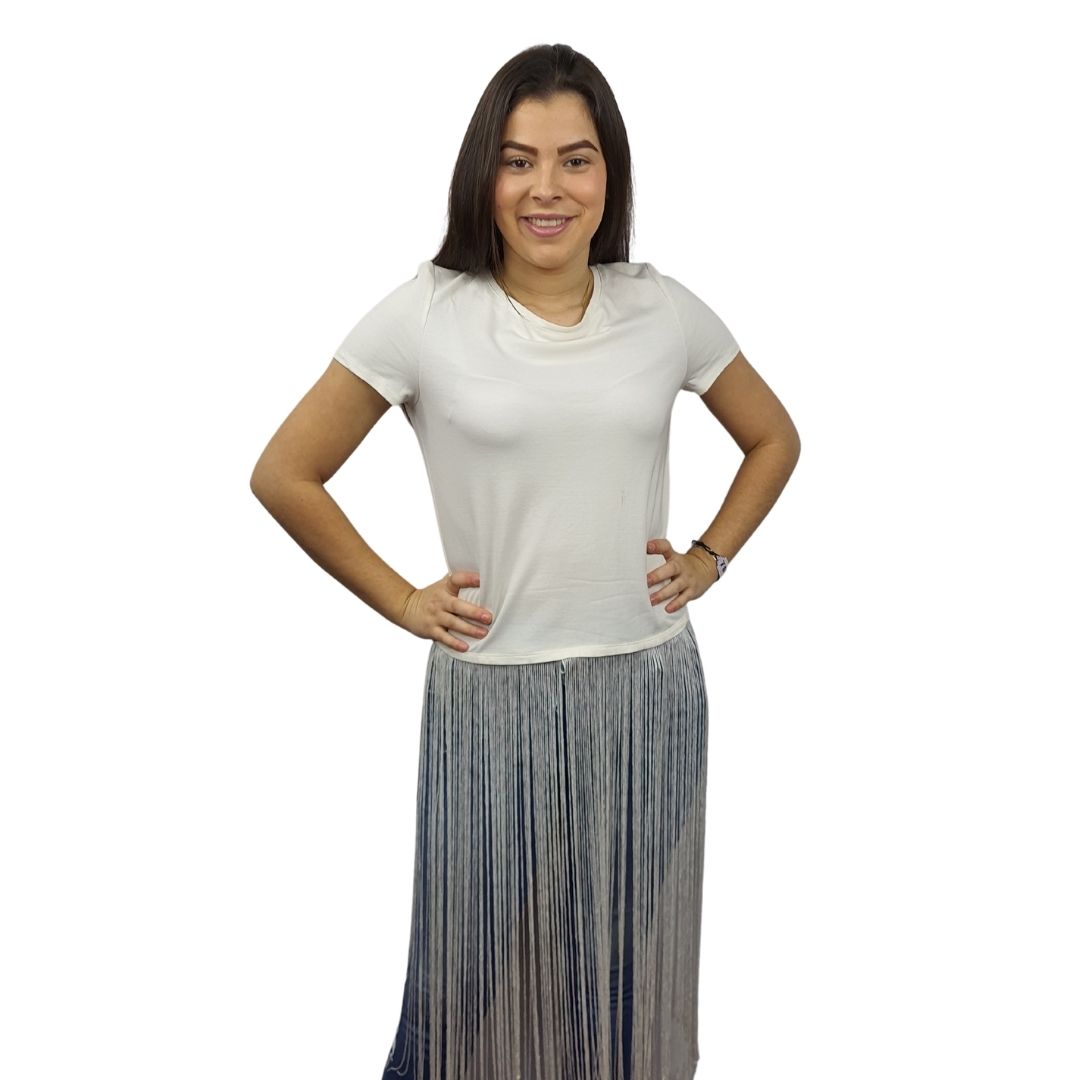 Blusa Vero Moda Blanco Style TASSELS S/S TOP(TP-ET-3)