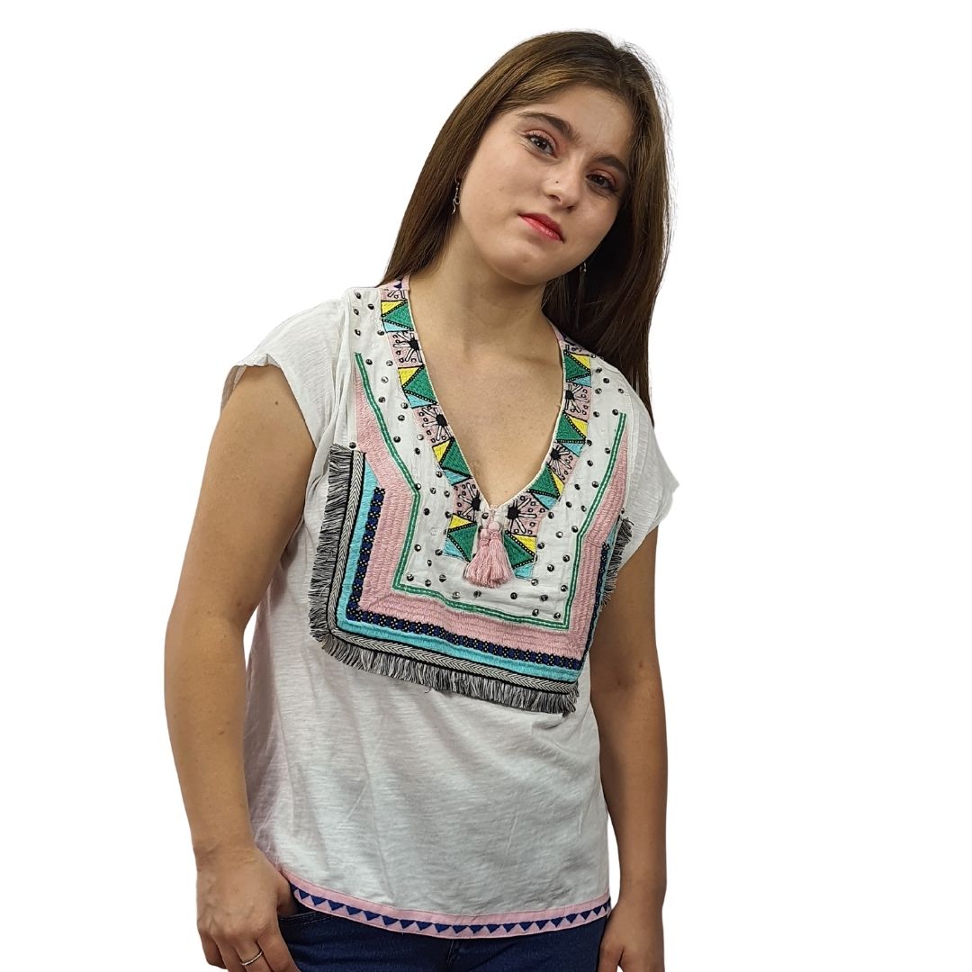 Polera Rapsodia Edit Knit Blanco