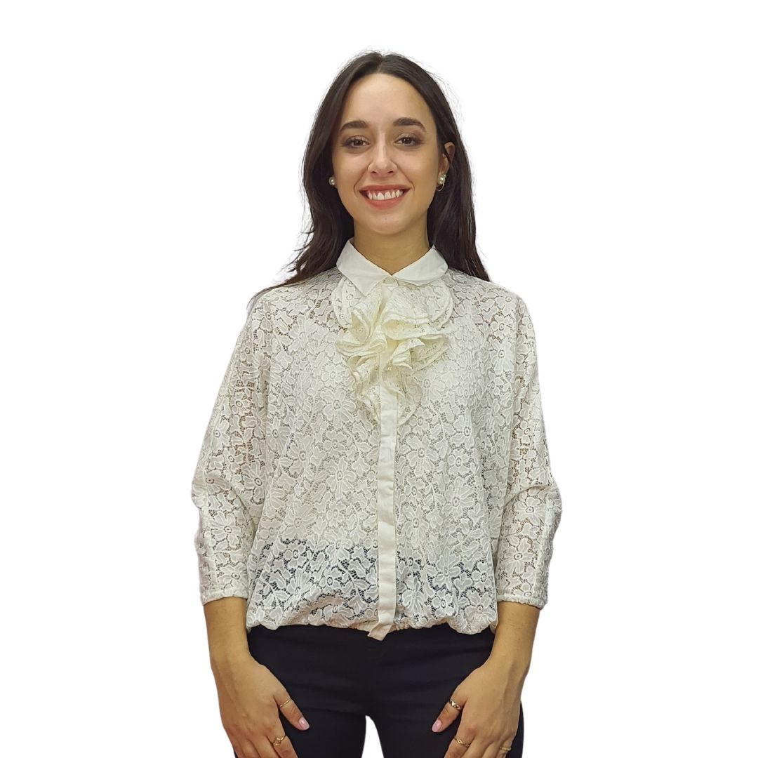 Blusa Vero Moda Blanco Style JUNIPE 3/4 SHIRT SET(RN)