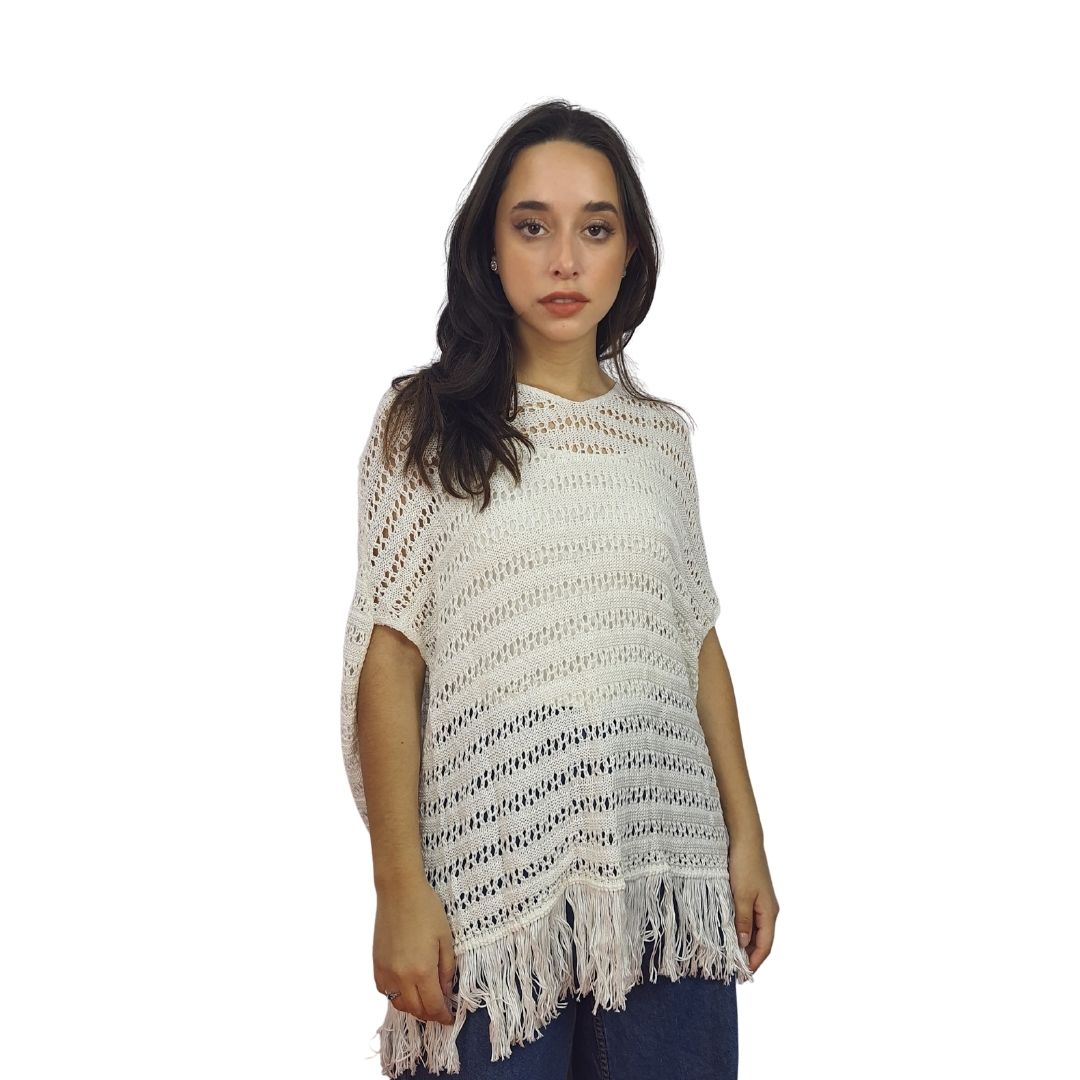 Poncho Vero Moda Blanco Style PENNY S/S KNIT(TP-EC-3)