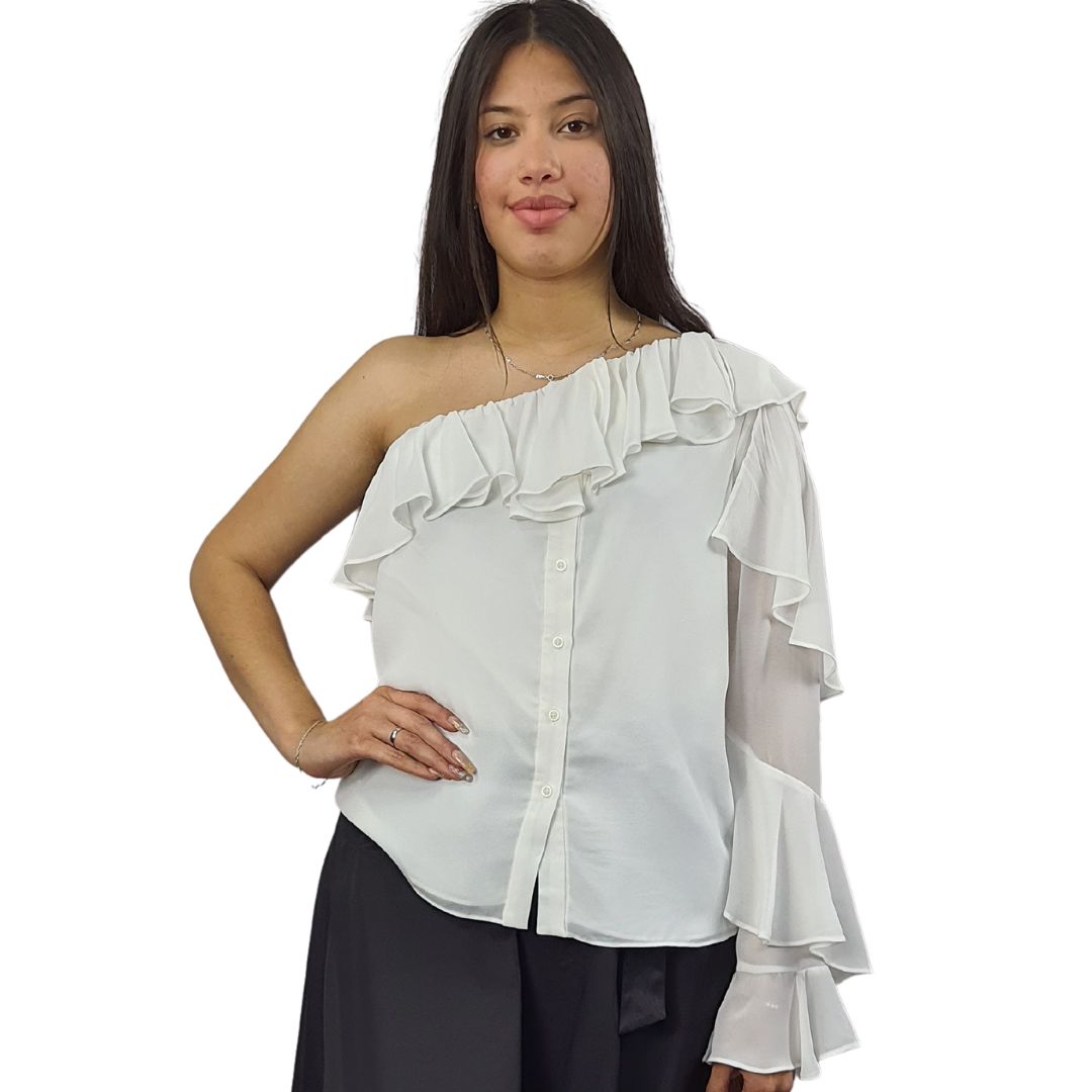 Blusa Vero Moda Blanco Style DARYAN SOLID L/S SHIRT CL1(BJ)