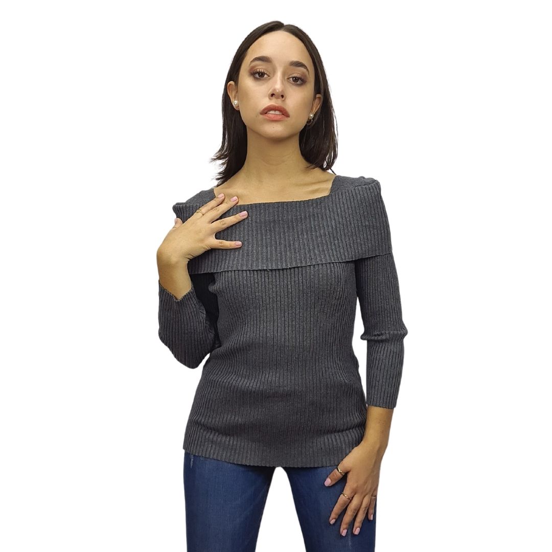 Sweater Vero Moda Gris Style BITTERSWEET 3/4 KNIT(NL)