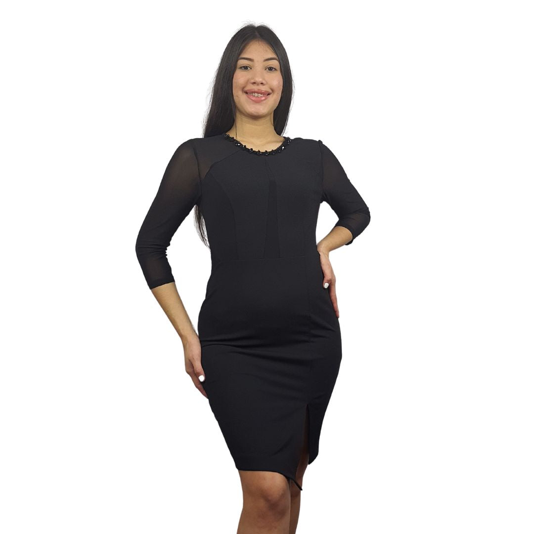 Vestido Vero Moda Negro Style SEXY 3/4 JERSEY DRESS(VMC-PM)