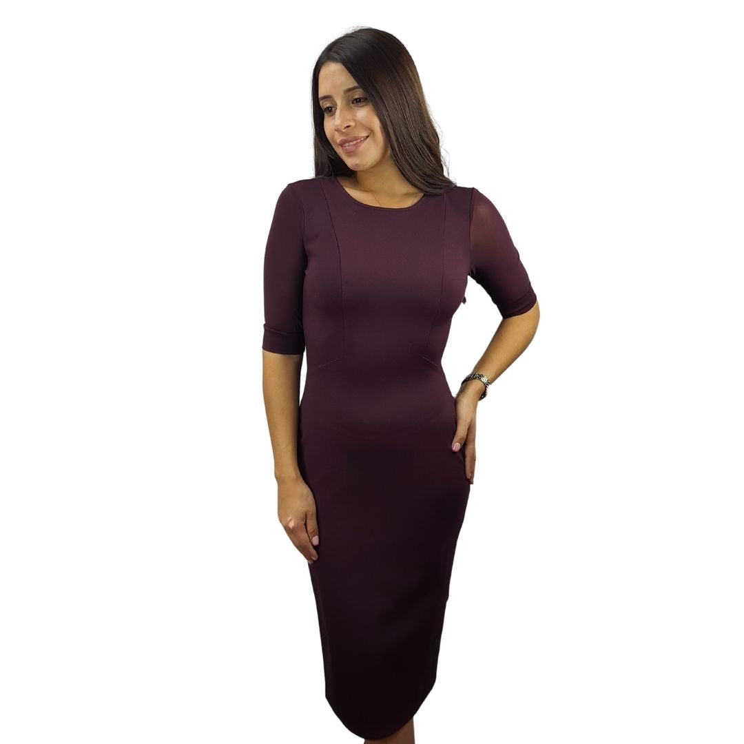 Vestido Vero Moda Vino Style COCO 1/2 JERSEY DRESS(VMC-PM-ET-2)