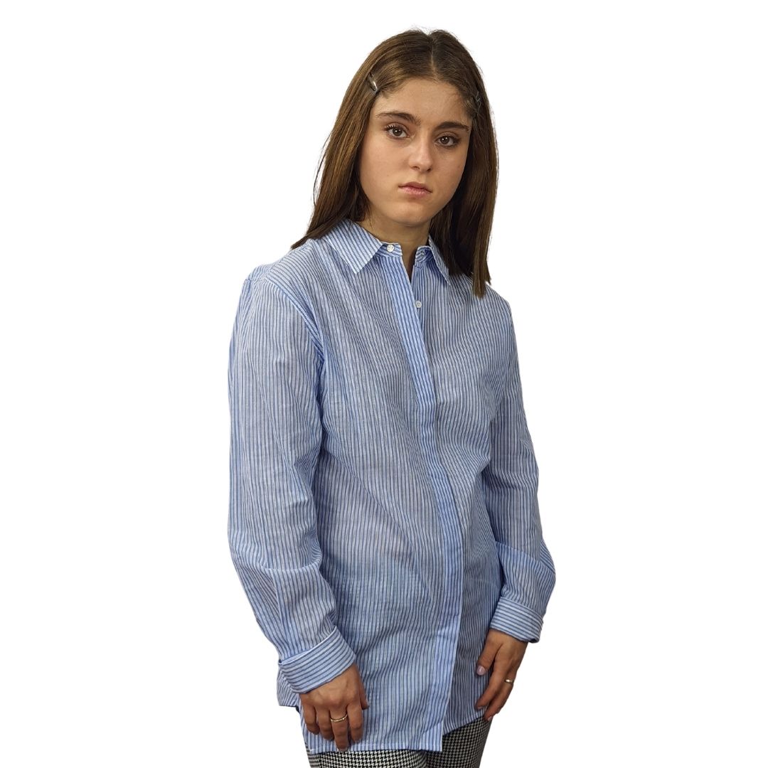 Blusa Rapsodia Telita Blanco Celeste