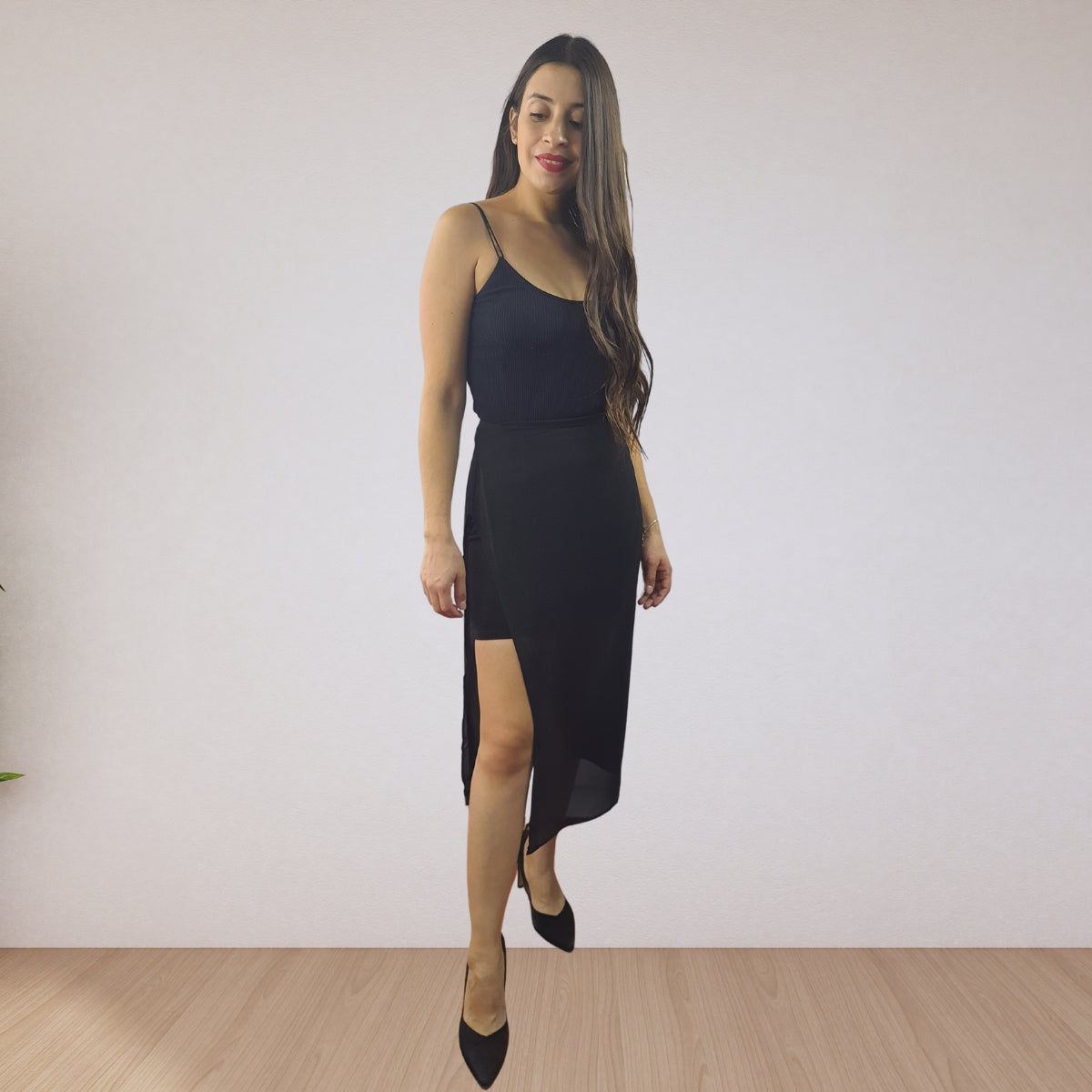 Falda Vero Moda Negro Style JANE JERSEY SKIRT(VMC-NE-ET-2)
