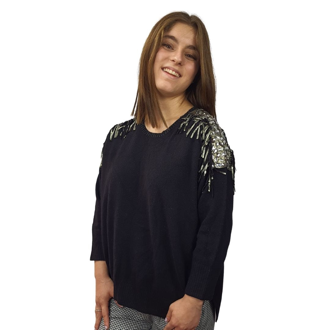 Sweater Rapsodia Vicqi Negro