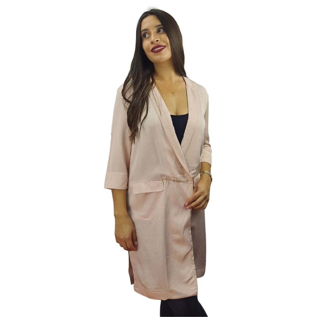 Blazer Vero Moda Rosado Style LOLITA SOLID 3/4 BLAZER(VMC-NE-EC-3)