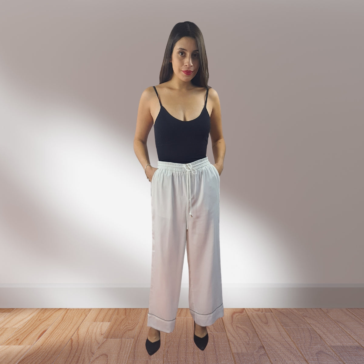 Pantalon Vero Moda Blanco Style BEA 9/10 LOOSE PANTS(TP)