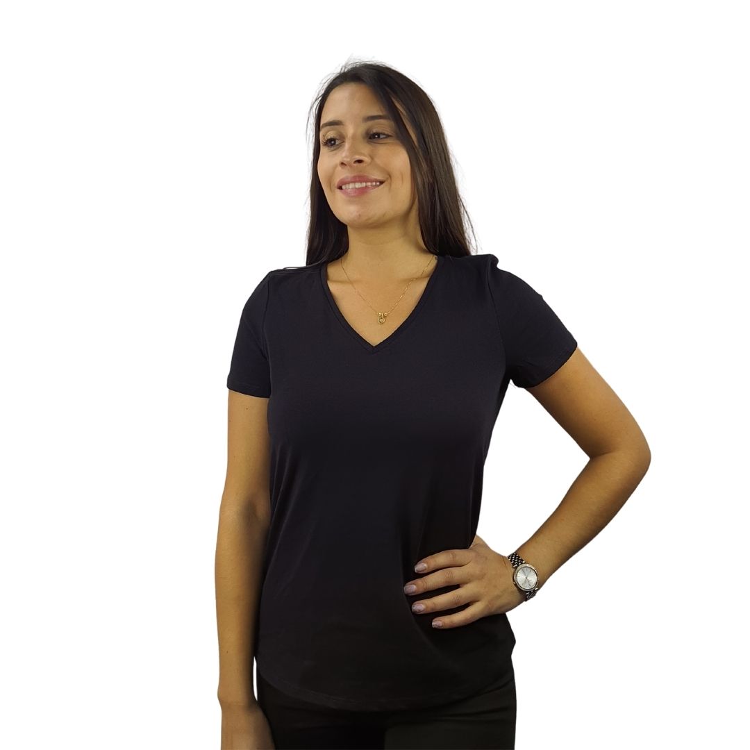 Polera Vero Moda Negro Style PURE S/S TOP(MM)-OR