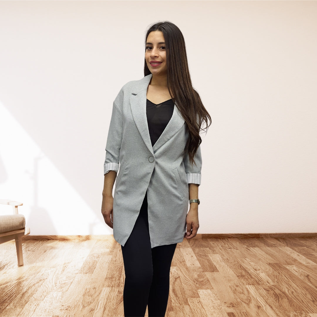 Blazer Vero Moda Gris Style SHANE 3/4 BLAZER(MM)
