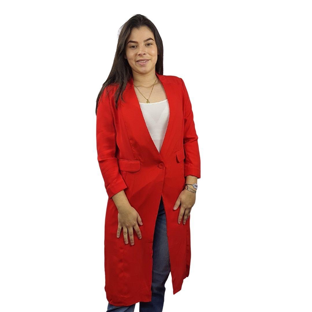 Blazer Vero Moda Rojo Style CARNATION 3/4 BLAZER(VMC-PM-ET-3)