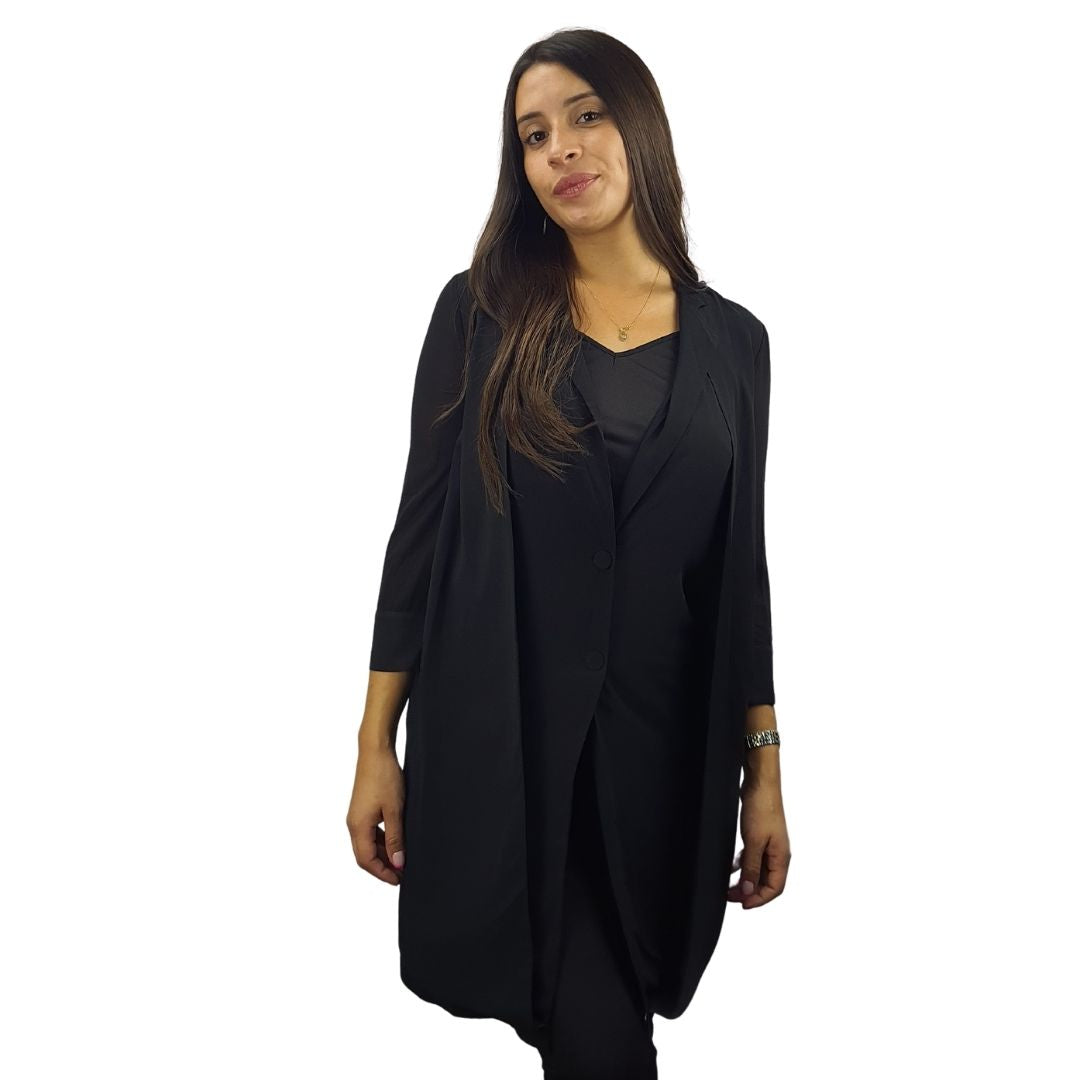 Blazer Vero Moda Negro Style MARQUERITE 3/4 BLAZER(VMC-TP)