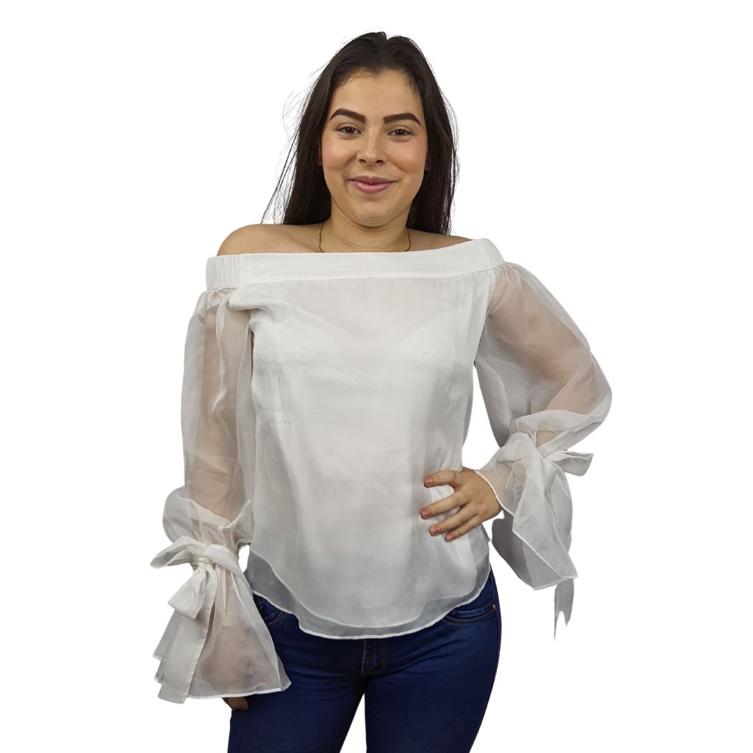 Blusa Vero Moda Blanco Style VIVIAN L/S WOVEN TOP(VMC-DR)
