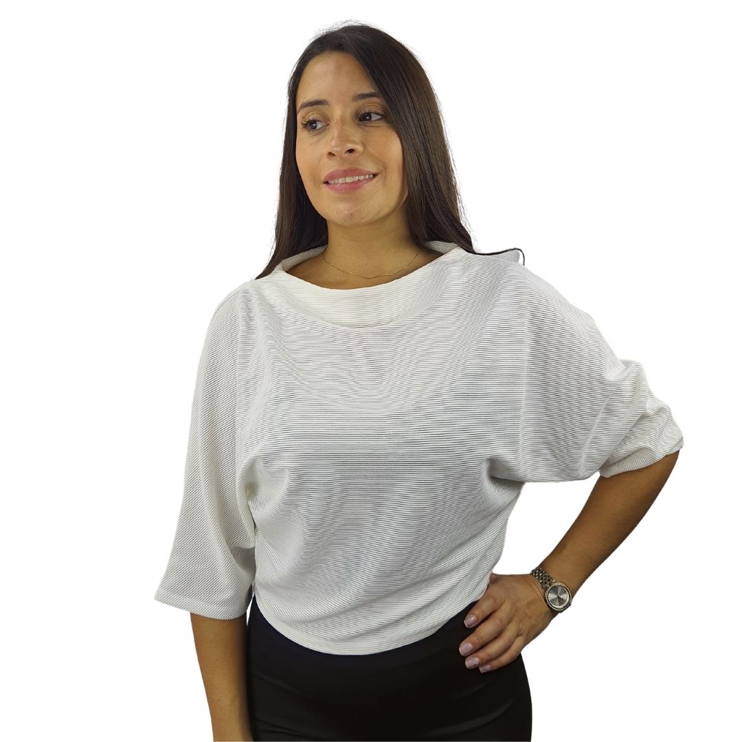Blusa Vero Moda Blanco Style MAVIS 3/4 TOP(MM)