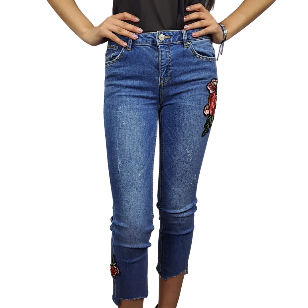 Jeans Vero Moda Azul Style TALLER 7/8 MW SLIM STRAIGHT JEANS(UR)