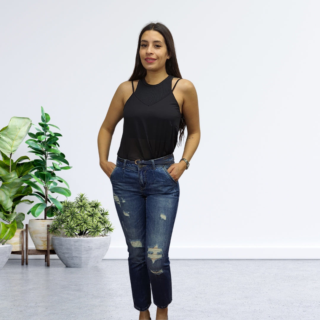 Jeans Vero Moda Azul Style MAID MICRO CARROT JEANS(BT)