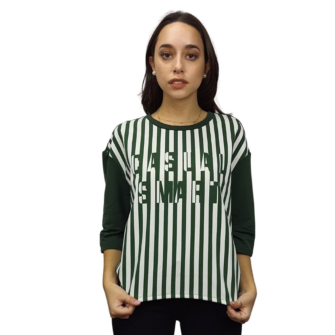 Blusa Vero Moda Verde Style ALINA 3/4 TOP(PM-CT-2)